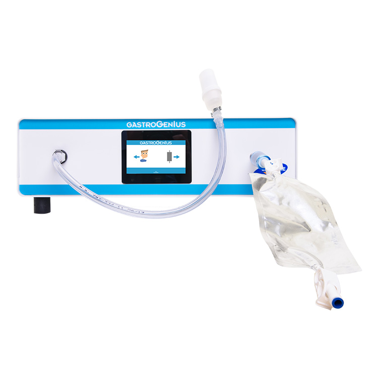 Gastrogenius with mouthpiece and breath bag